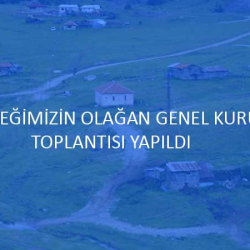 DERNEĞİMİZİN OLAĞAN GENEL KURUL TOPLANTISI YAPILDI